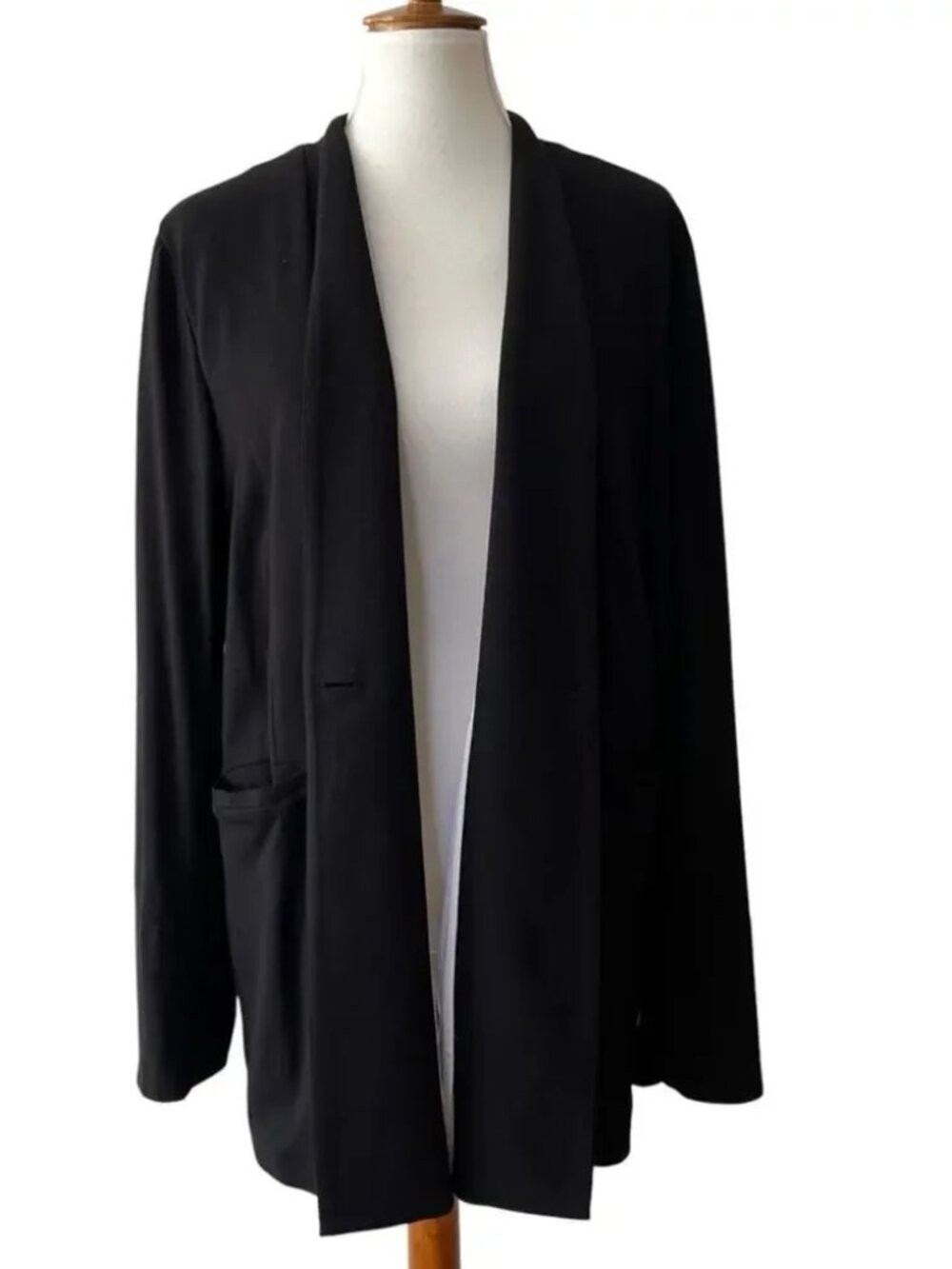 Torrid Plus Size Blazer 2 Black Jacket 1X Coatagin 16 18 20 Super Soft Ponte